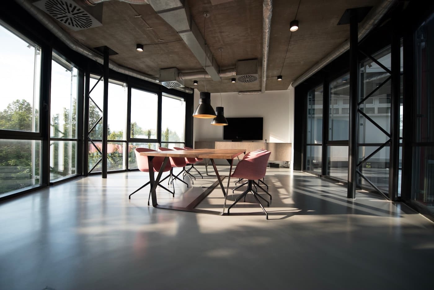 Bright office interior for a commercial cleaning schedule